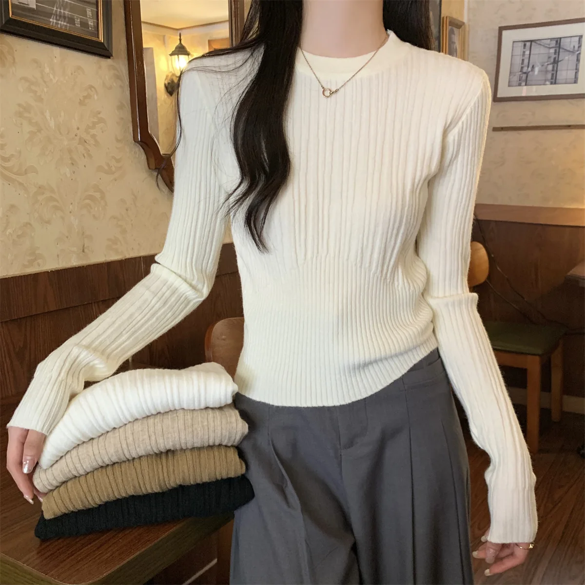 Women Autumn Knitted Sweater Pullover