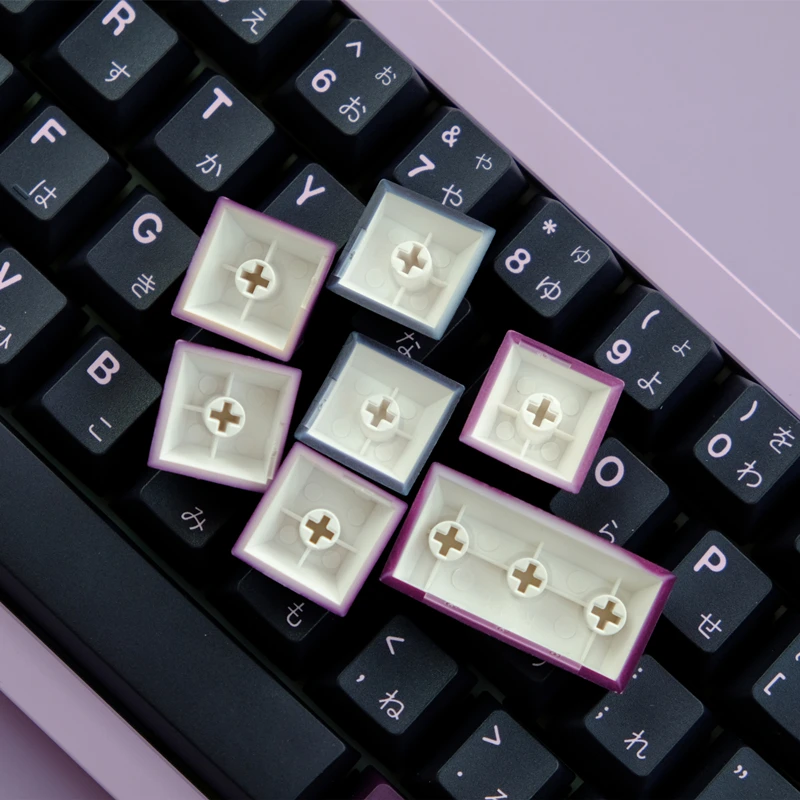 Gmk Black Lotus Keycaps Grupo Cereja Caps Perfil Chave Sublimação de Dye Pbt Interruptor mx 61 64 68 75 87 104 911 Chaves - Imagem 5