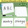 20 Cards Dry Erase Handwritten Blank Cards Message Note Labels White Waterproof Paper Card Word Card Rewritable for Kid Adult 1