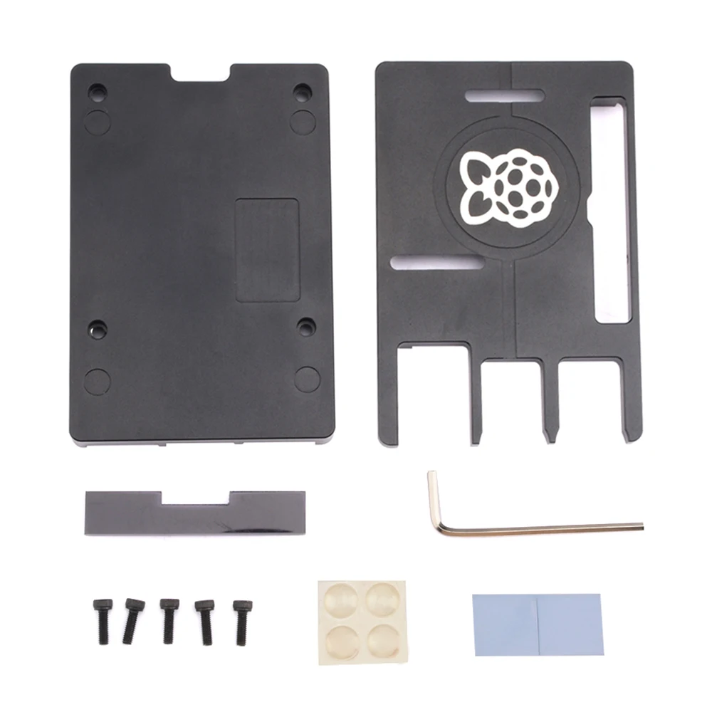 

Чехол для телефона + черный алюминиевый чехол с ЧПУ ультратонкий металлический корпус для RPI 3 Model B plus корпус