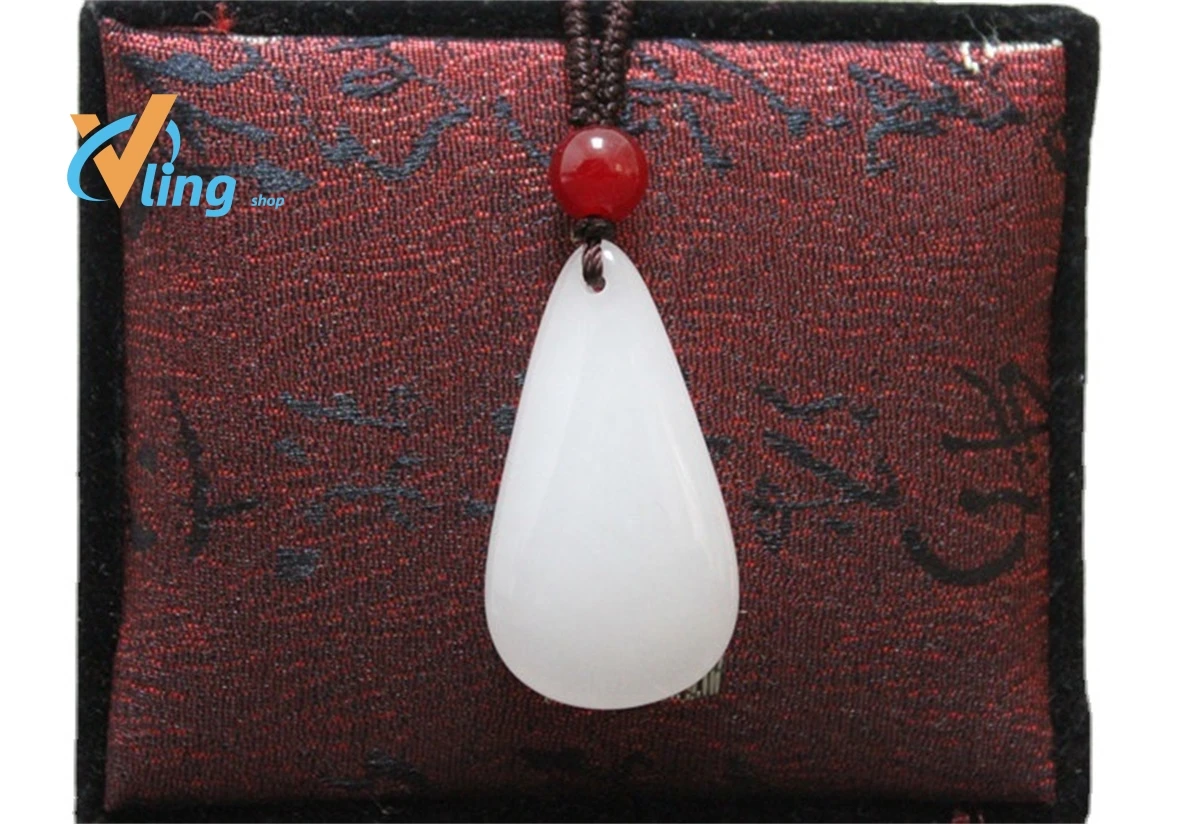 Jade Factory Jade Jewelry Pendant Wholesale Xinjiang White Jade Classic Women's Droplet PendantFashion Gift Charm Retro Amulet