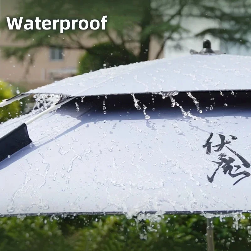 Fishing Parasol Octagonal Fishing Umbrella Stainless Steel Rod Beach Large Parasol Backyard Umbrella 2.2-2.4M