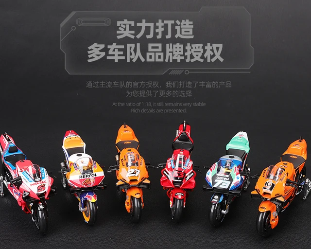 Mais Yamaha Factory Racing Team Motocicleta Modelo, Morrer Moto GP Corrida,  Fundição Liga, Coleção Presente Brinquedo, 1:18, Novo, 2022, #21, #20