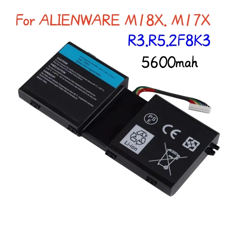 

Original 14.8V5600mah For ALIENWARE 2F8K3 M18X M17X R3 R5 laptop battery Long usage time with large capacity
