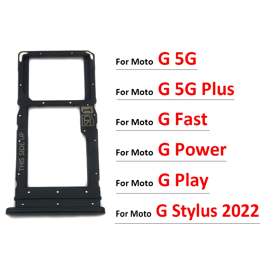 

Original New SiM Tray For Motorola Moto G 5G Plus G Fast Power Play Stylus 2022 SIM Card Slot SD Card Tray Holder Adapter