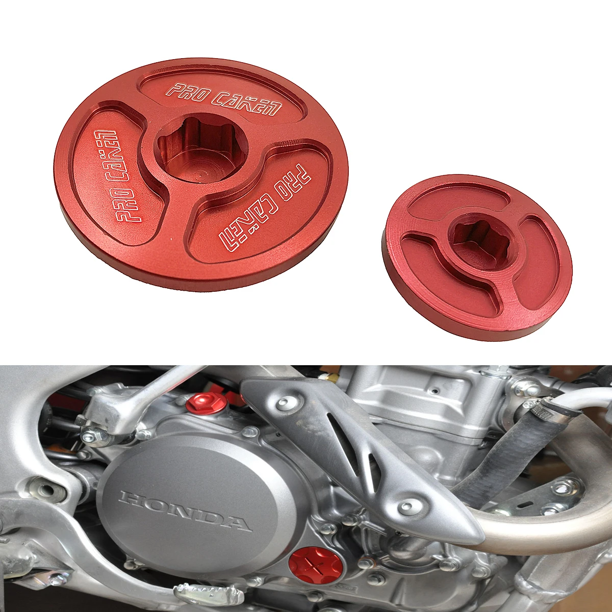 CNC Tappi Filtro Olio Fasatura Per XR250, TRX400EX, TRX450R, CRF150R/250R/450R/450X (2002-2016), In Alluminio, Ricambio Moto