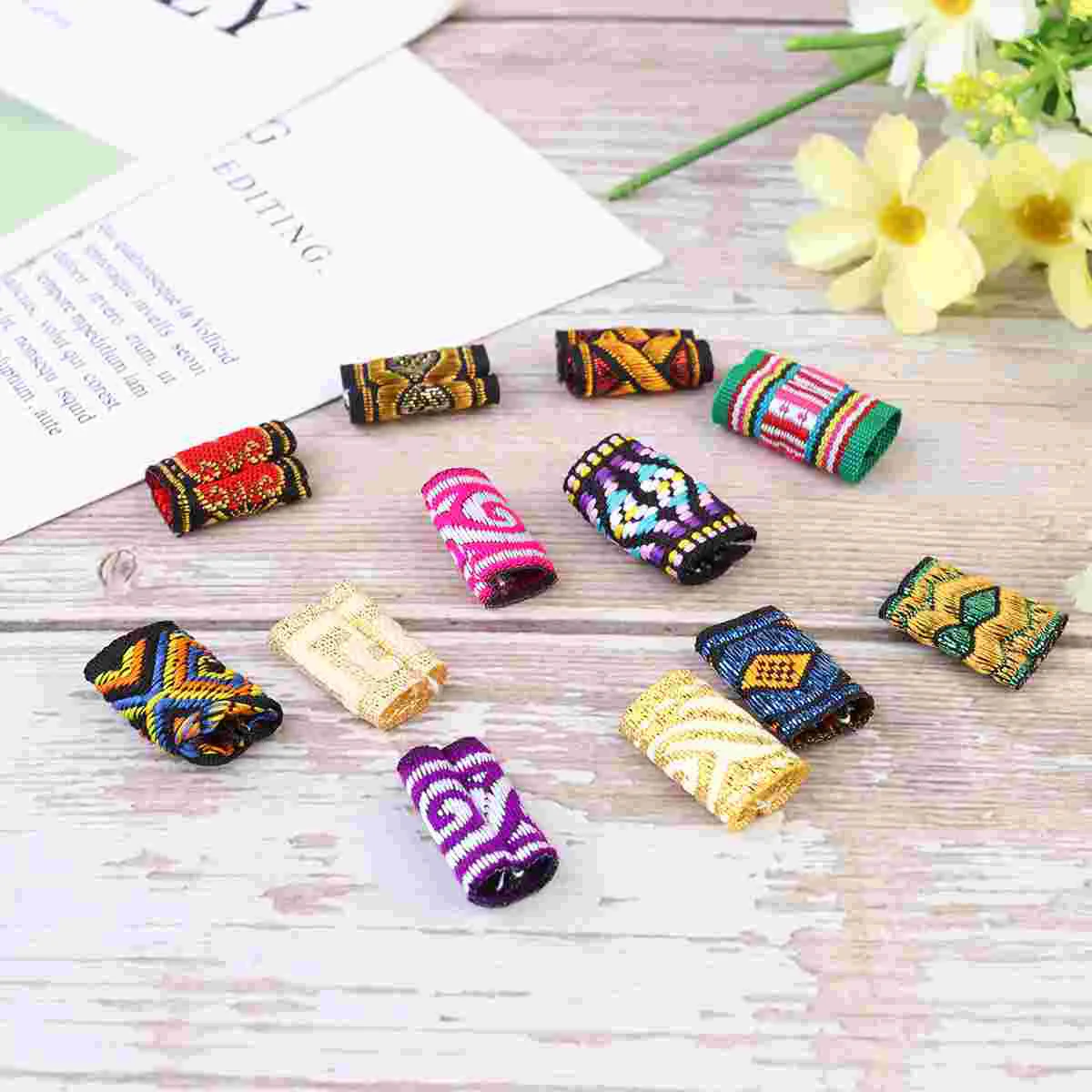 

12 Pcs Hair Accessory Braiding Ring Decorative Cuffs Tube Decoration Dreadlocks