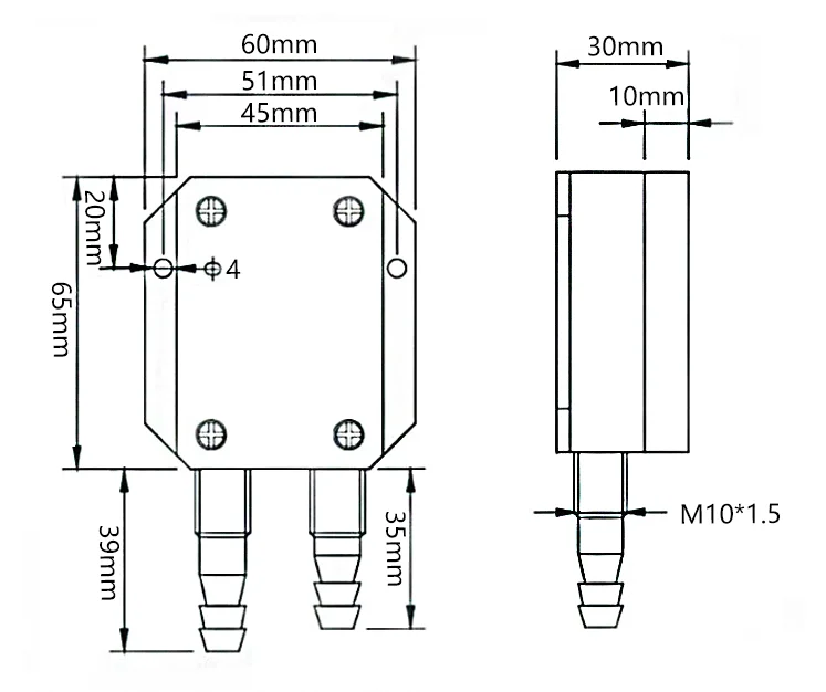 Description Picture 6 of itemDifferential Pressure Transmitters Air Wind Pressure 4-20mA RS485 Output 0-1Kpa Small Differential Pressure Transducer