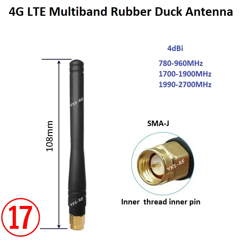 External Antenna Shortwave Antenna 4dBi 4G LTE Multiband Antenna 3G GSM GPRS NB-IOT Lora Rubber Duck L Type Antenna SMA Male Right Angle Pepper For Gateway