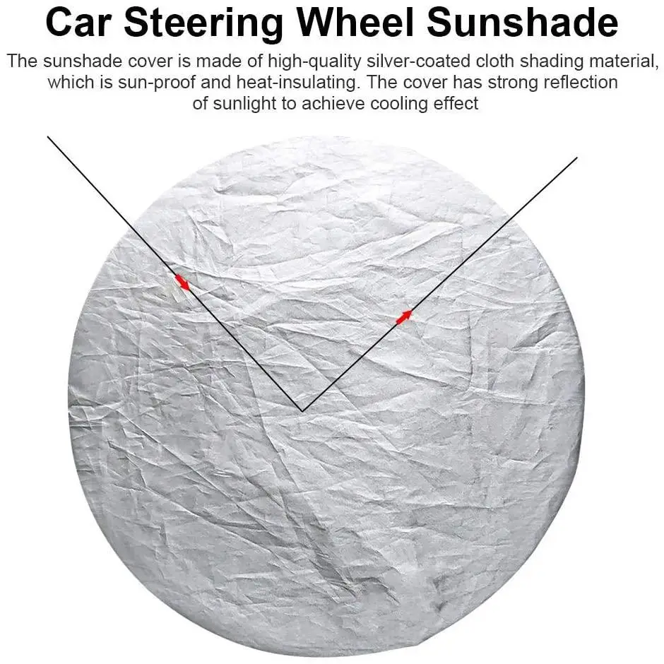 Window Sunshade Auto Car Steering Wheel Side Silver Coated Cloth Cover Sunscreen Insulation