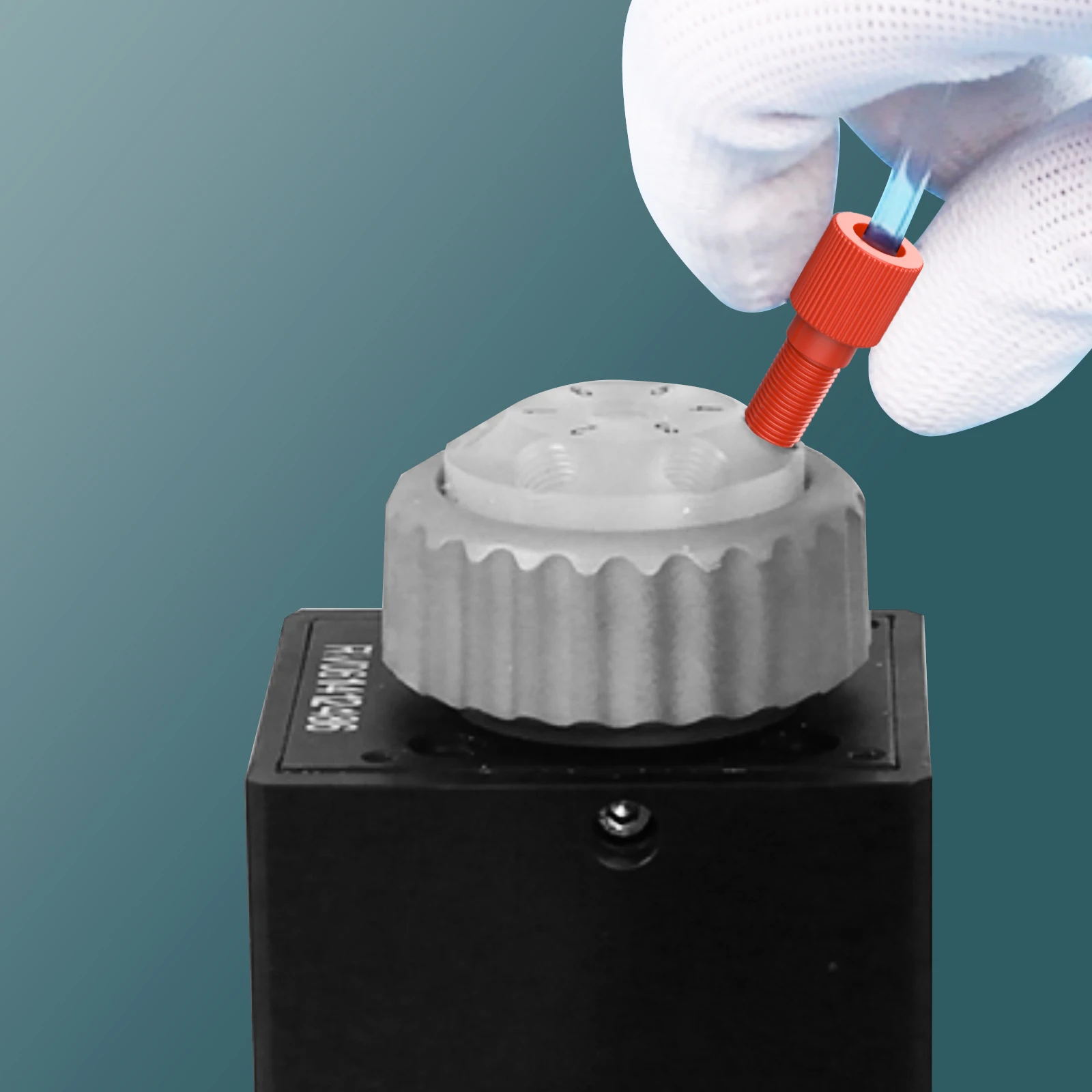 Port Cap Adapter 1/4"-28 UNF flat bottom for GL45 1/8" OD tubing, Hard Wall Tubing Connection with Compression Fitting Ferrule