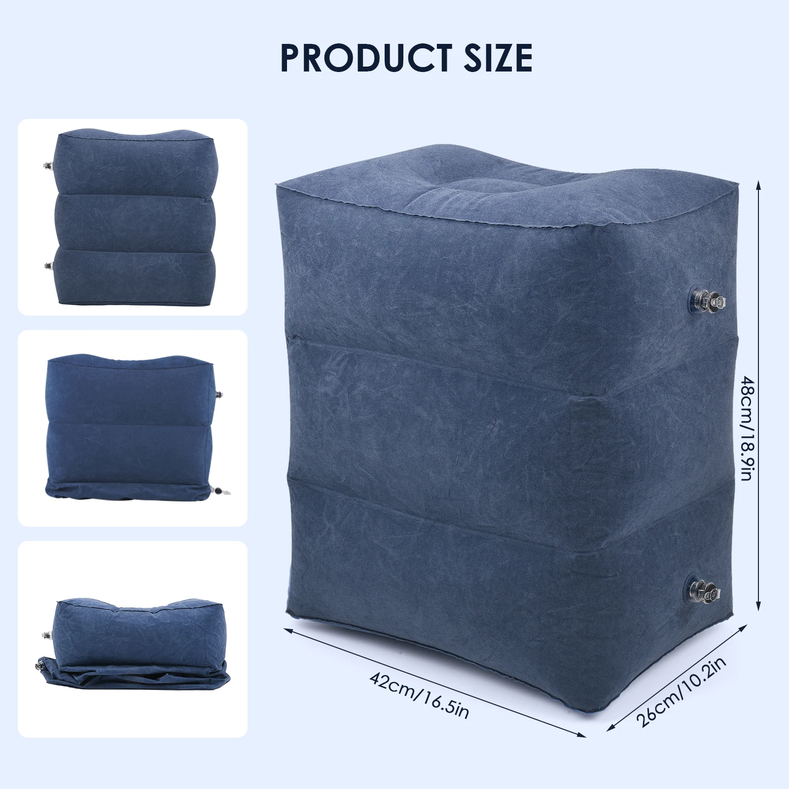 Three Layer Mat Inflatable Mattress Air Foot Rest Pillow Long Distance Car Plane High Speed Rail Teavel For Kids Sleep Bed