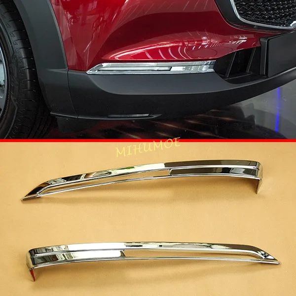 크롬 자동차 앞 안개등 커버 램프 트림 For Mazda CX30 CX-30 DM 2..