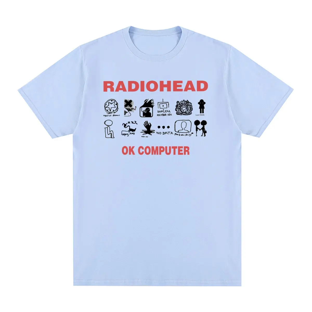 Radiohead Vintage T-shirt OK Computer Fashion Summer Cotton Hip