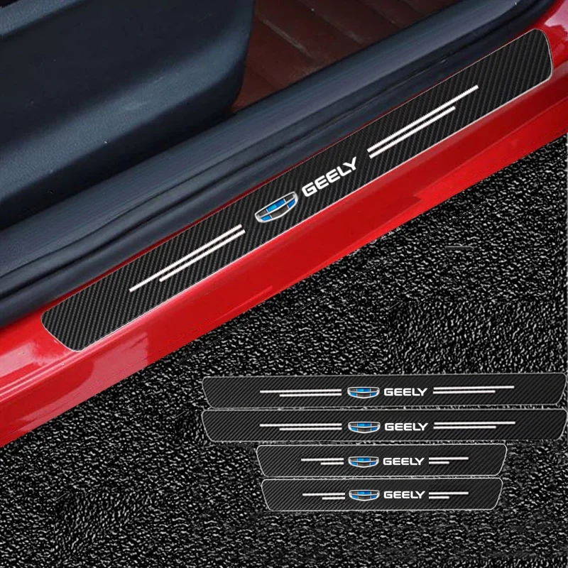 

Carbon Fiber Car Door Threshold Protective Sticker For geely coolray atlas Emgrand X7 EC7 Boyue CK2 GC6 Parts LC Accessories