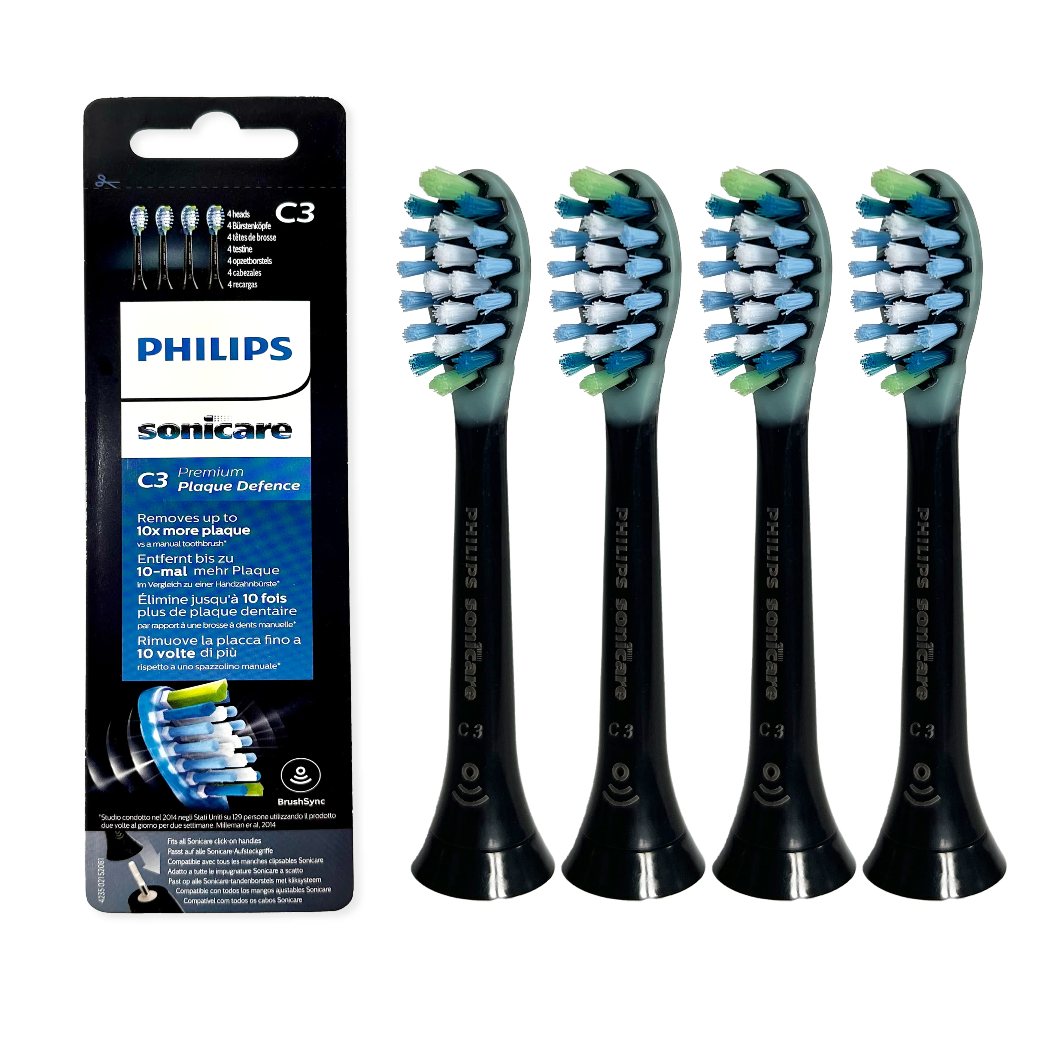 Philips Sonicare C3 Replacement Toothbrush Heads Premium Plaque Control Replacement Electric Toothbrush Head electric toothbrush head compatible with all philips sonicare toothbrush heads diamond clean hx9033 65 hx6064 65