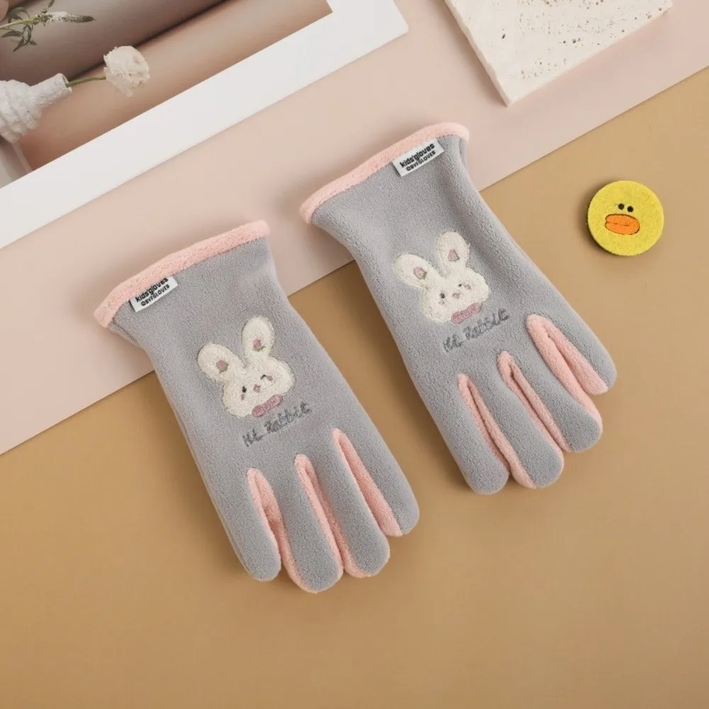 Polar Fleece Kids Winter Gloves Warm Touch Screen Ski