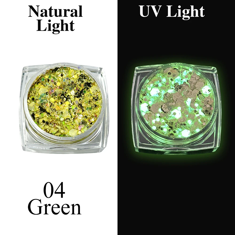 Luminous Glitter Gel - UV Glow Waterproof Makeup