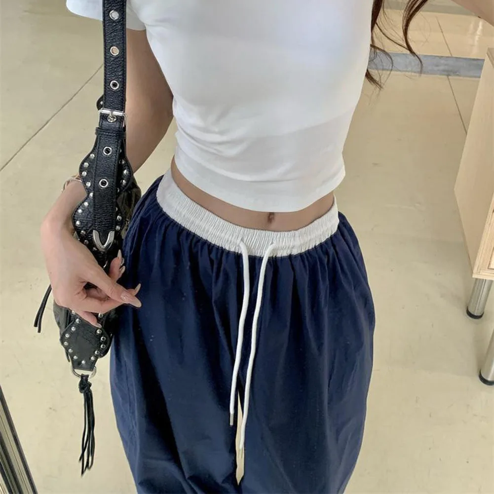Lässiger Ausflug für den täglichen Gebrauch, schwarze Y2K-gestreifte Hose, lässig, Frühling, Sommer, Herbst, Winter, Urlaub, Urlaub, Alltag, brandneu – Detail 17