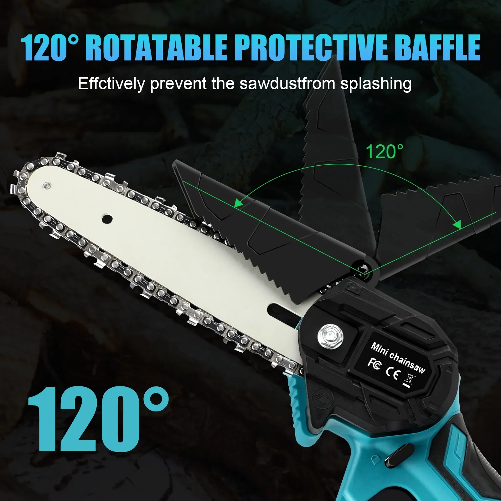 for Makita 18v brushless chainsaw, small handheld electric 8-inch logging saw mini portable chainsaw for Makita BL1830 Battery 2