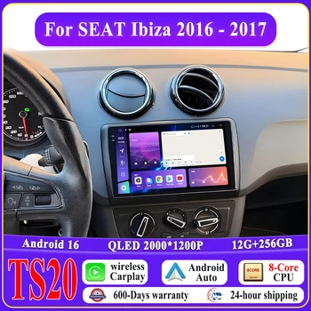 Radio Android para coche SEAT Ibiza 2016 - 2017, Carplay, multimedia, vídeo, sistemas de coche, GPS, navegación, reproductor estéreo, unidad principal BT 1