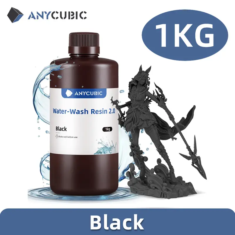 ANYCUBIC Water-Wash Resin For LCD 3D Printer High Precision Low Odor Low Viscosity 3D Printing Standard Photopolymer - Image 17
