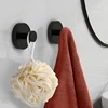 Suction Cup Hooks For Shower, Bathroom, Hanging Towels, Robe, Loofah, Mounting On Glass Shower Doors, Tile, Mirrors, Matte Black 1