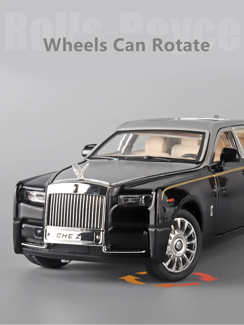 1:24 Scale Rolls Royce Diecast Model Car Lights Sounds