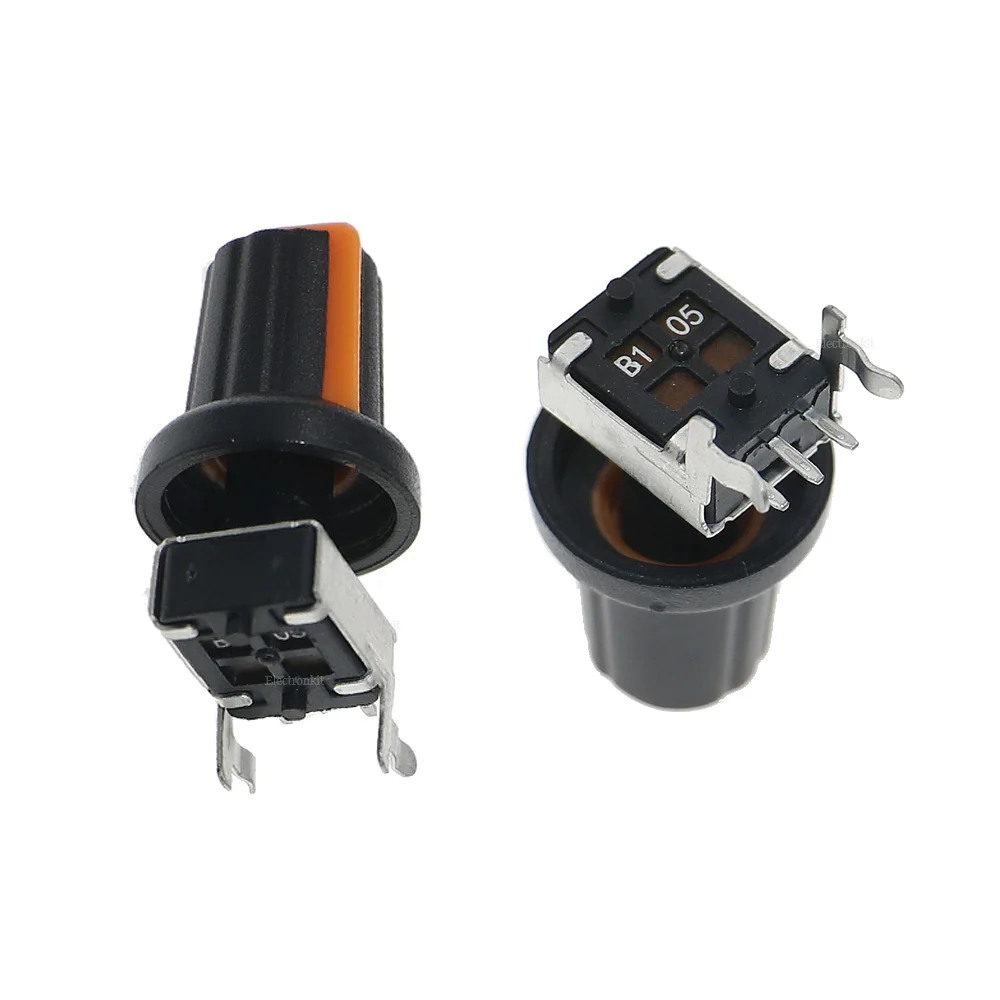70Pcs 10Value 3Pin RV09 type Horizontal Potentiometer kit 1K 2K 5K 10K 20K 50K 100K 200K 500K 1M with knobs