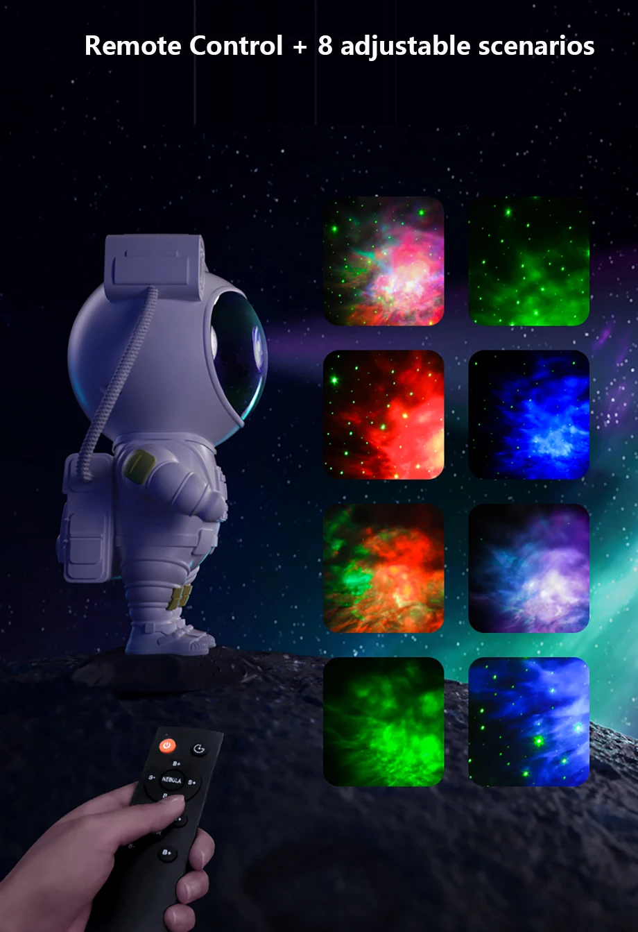 Smartldea Astronaut Starry Sky Projector light kids gift remote control 360adjustable design Nebula Galaxy Projector Lights