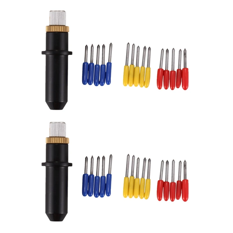 32Pc 30/45/60 Degrees Mimaki Cricut Cutting Plotter Vinyl Cutter Blades+ Blade Holder |