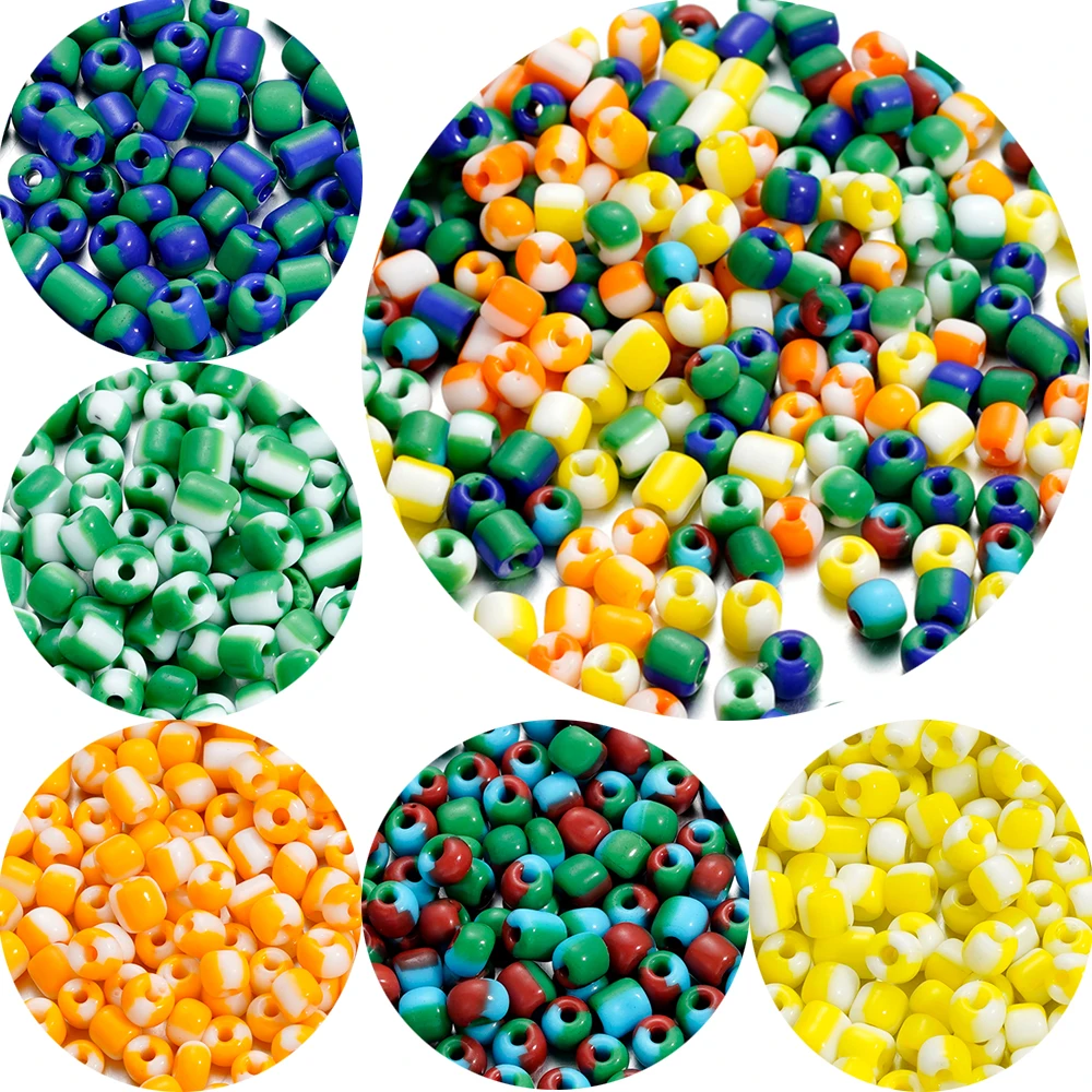 10 gr/los 4mm buntes Glas kleine runde Samen Spacer lose Perlen für Schmuck machen Armband Halskette DIY Handwerk Zubehör – Detail 1