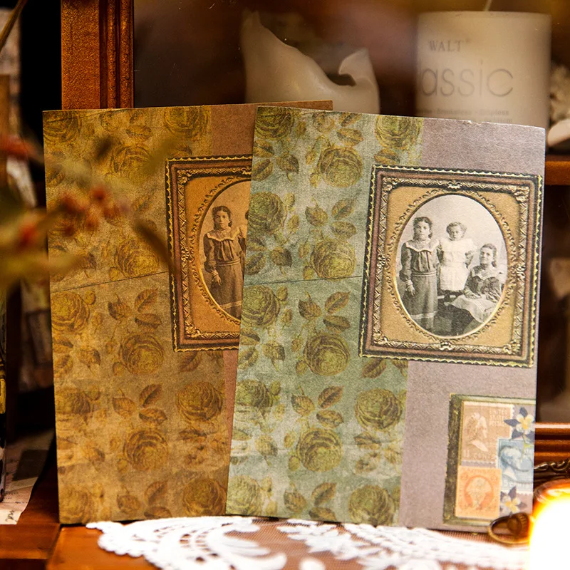 Vintage Old paper Decorative Diary Scrapbooking Background paper 100 Sheets handmade DIY Junk Journal Collage material