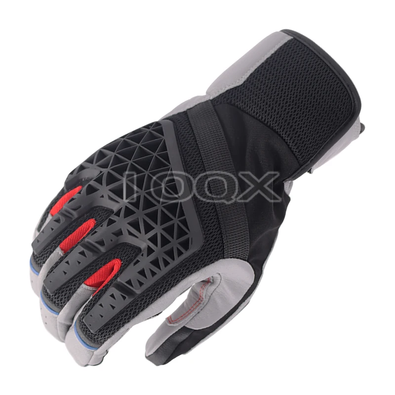 

New Sand 4 Summer Men's Motorcycle Mesh Riding Textile Gloves Genuine Leather Motorbike Racing Glove All Sizes M-XXL