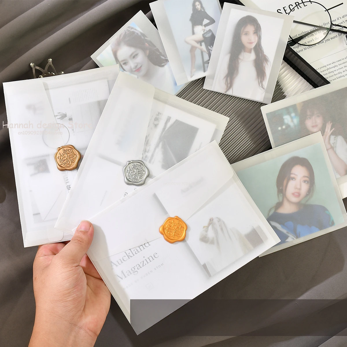10pcs Transparent Sulfuric Acid Paper Envelope Vintage Wedding Postcard Invitation Card Storage Translucent Blank Envelope kraft paper envelopes mailing envelopes mini envelopes