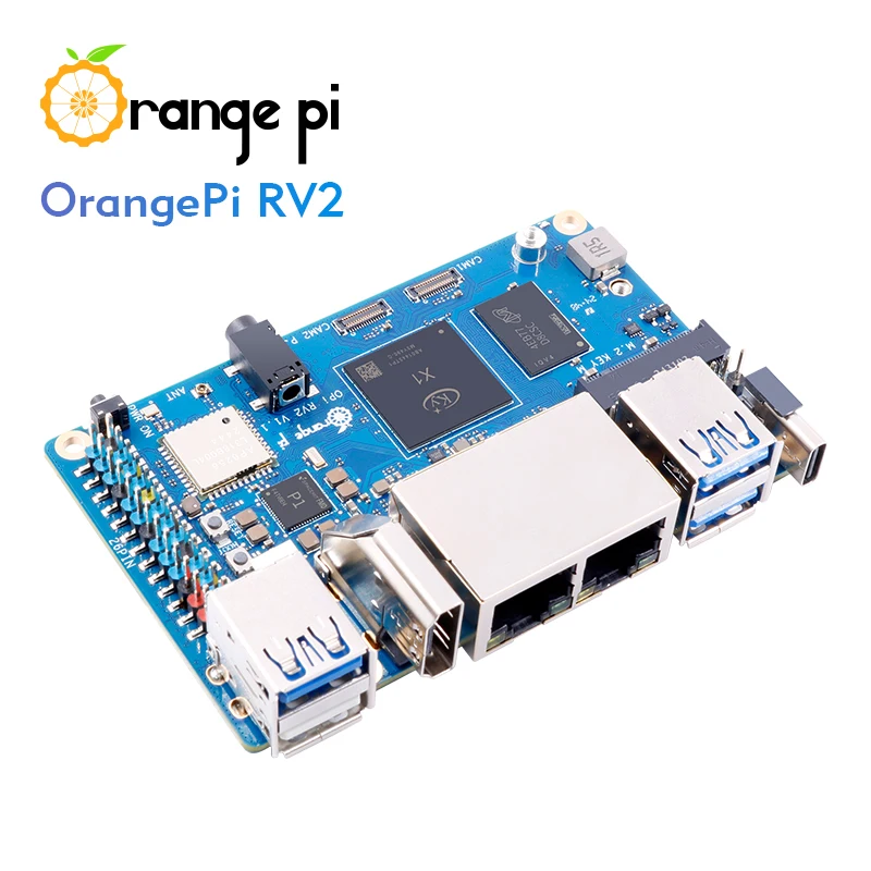 Orange Pi RV2 8GB RAM RISC-V AI Single Board Computer 2 TOPS NPU WiFi+BT5.0 Gigabit Ethernet SBC M2 NVMe SSD Development Board ai board mini development board single board computer