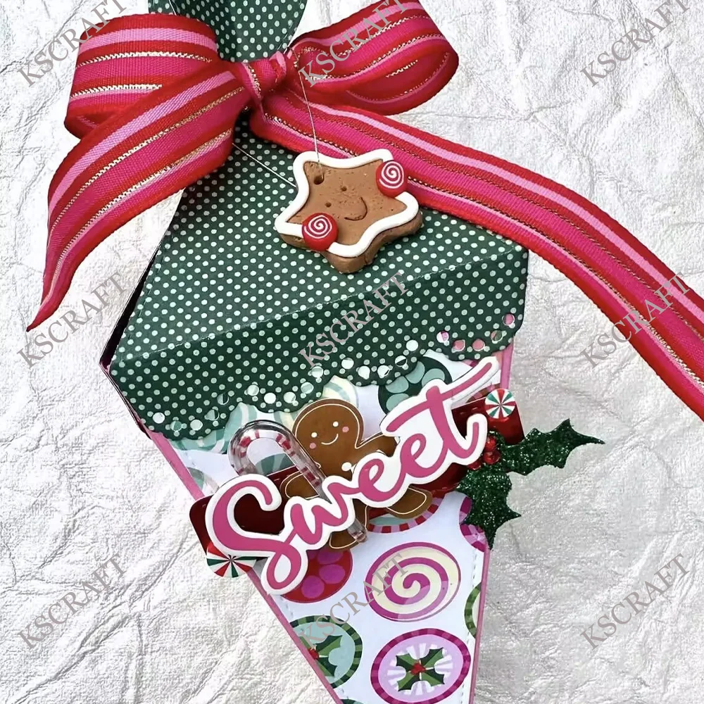KSCRAFT 파이핑 백 박스 커팅 다이 DIY Scrapbooking 장식 엠보싱 DIY 종이 카드 용 스텐실