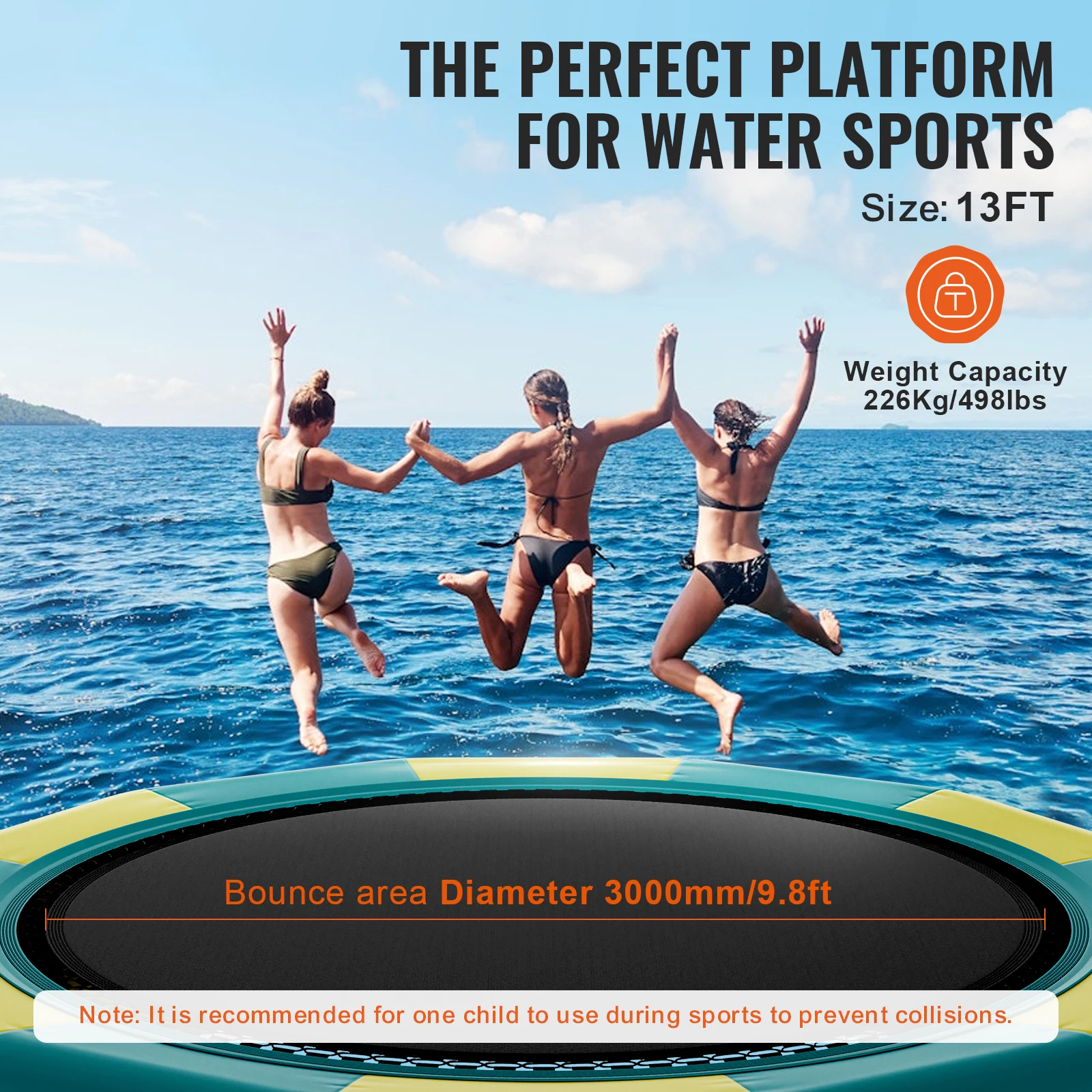 Portable Waterproof Inflatable Water Trampoline for Kids and Adults