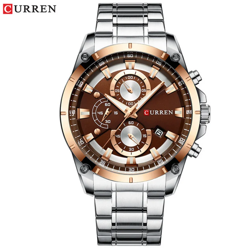 

Little Three Needle Men's Quartz Wrist Watch Premium Waterproof Calendar Stainless Steel Band Business Quartz Watches For Men's