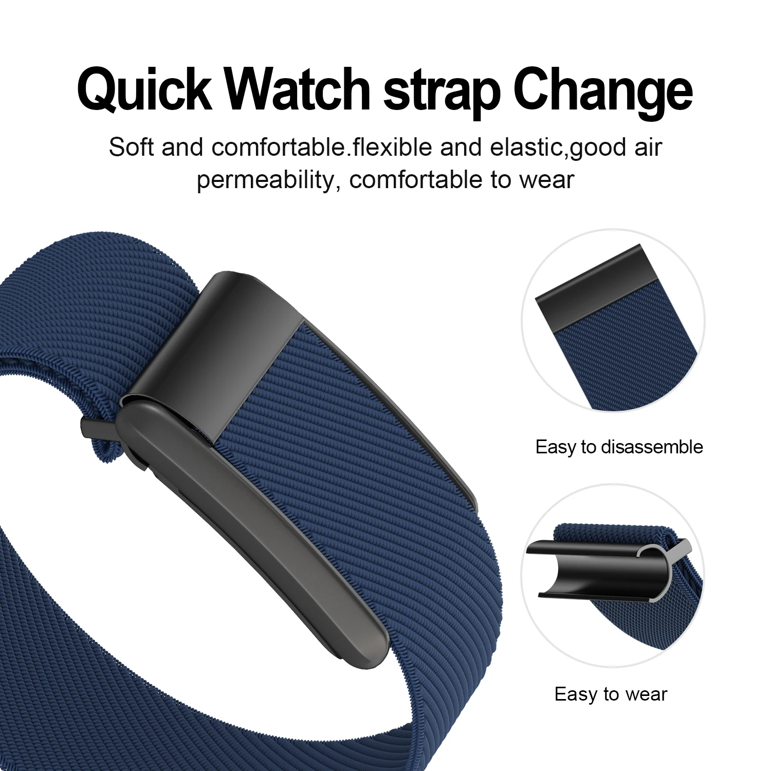 Sport Nylon Stretchy Wristband Replacement Strap