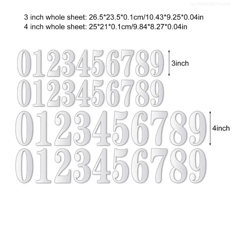 Easy Apply Reflective Number Stickers Easy Apply Reflective Number Stickers Charm for Mailbox and Door Identification