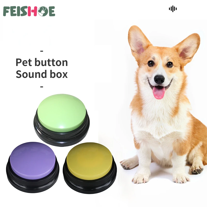 DualPet Sound Button Pet Voice Recorder Talking Toy Squeeze Box