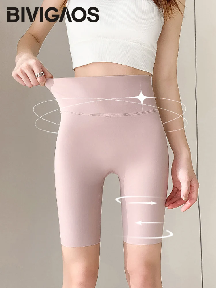 

BIVIGAOS Summer Thin Shark Biker Shorts Women Seamless Slim Skinny Short Legging High Waist Sport Fitness Running Bicycle Shorts