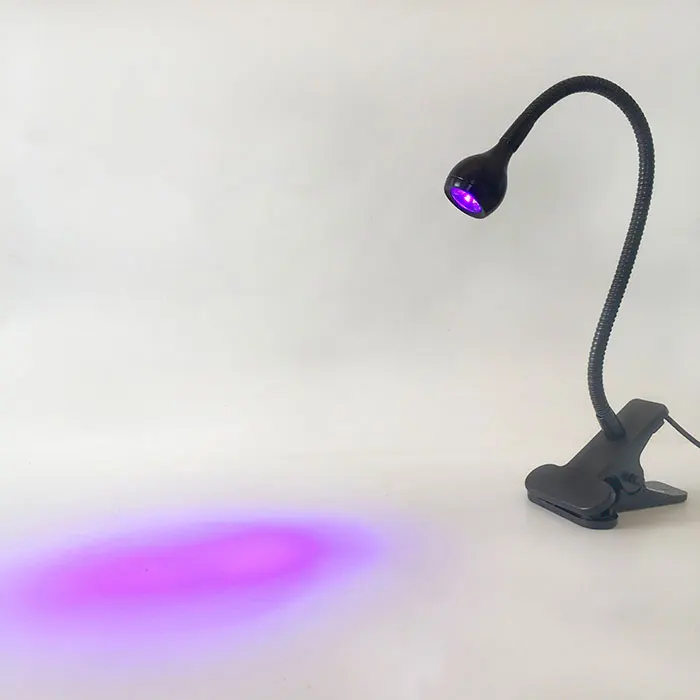 Description Picture 3 of itemLED Black Light Clamp Light with USB 3W 395nm Portable Gooseneck Lamp for UV Gel Nail Pet Urine Detection,UV Glue Curing Repair