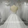 Ashley Carol Long Sleeve Wedding Dress Real photos 2023 Shining Beading Lace Up Invisible Neckline Wedding Gown Vestido De Novia 6