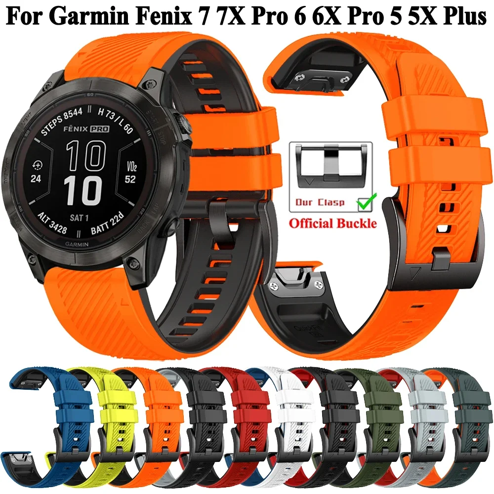 

22mm 26mm Width Quickfit Strap For Garmin Fenix 7 7X Pro 6 6X Pro 5 5X Plus Epix Pro Gen 2 47mm 51mm 965 955 945 935 Watch Bands