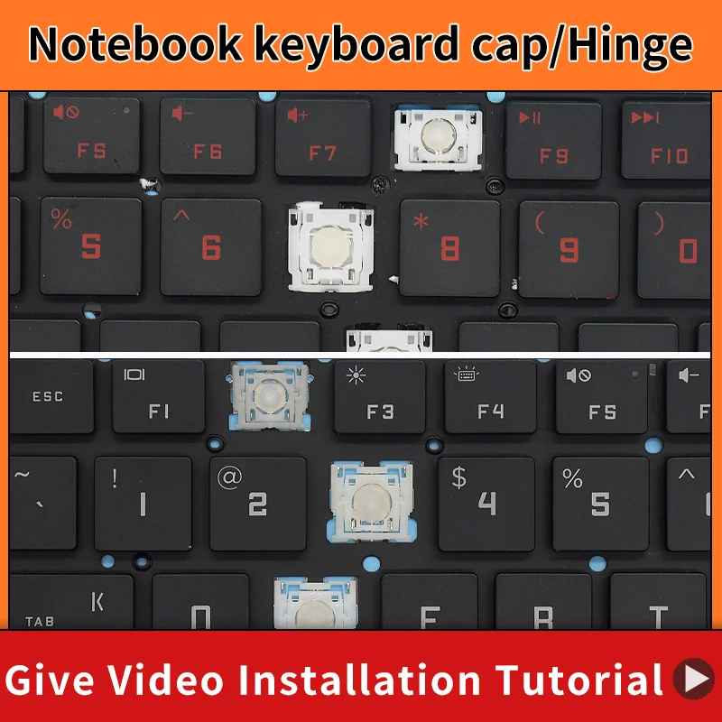 Replacement Keycap Key Cap&Scissor Clip&Hinge For HP OMEN 15-EN 15-EK 15-EK0010la TPN-Q236 Q265 Laptop Keyboard KEY & Clips