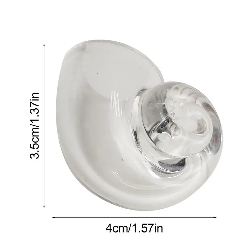 Hermit Crab House Clear Glass Conch Shells For Hermit Crab Fish Tank Ornaments Spiral Shells Art Supplies Decor
