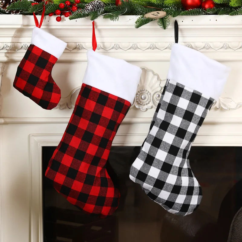 

Christmas Stocking Decorations Gift Bag Candy Bag Pendants Christmas Tree Decoration For Home Xmas Gift