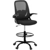 Drafting Chair Tall Office Chair with Flip-up Armrests Executive Ergonomic Computer Standing Desk Chair with Lumbar Suppor 5